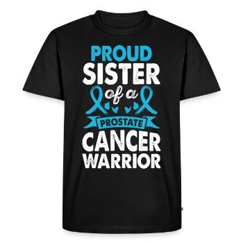 Cancer de la prostate Guerrier Sœur Conscience - T-shirt Premium bio Homme - noir - Devant - Nico (187cm)