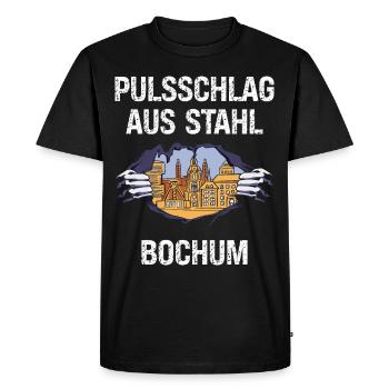 Au cœur de l’ouest Bochum Pott Charbon de la Ruhr Région de la Ruhr - T-shirt Premium bio Homme - noir - Devant - Nico (187cm)