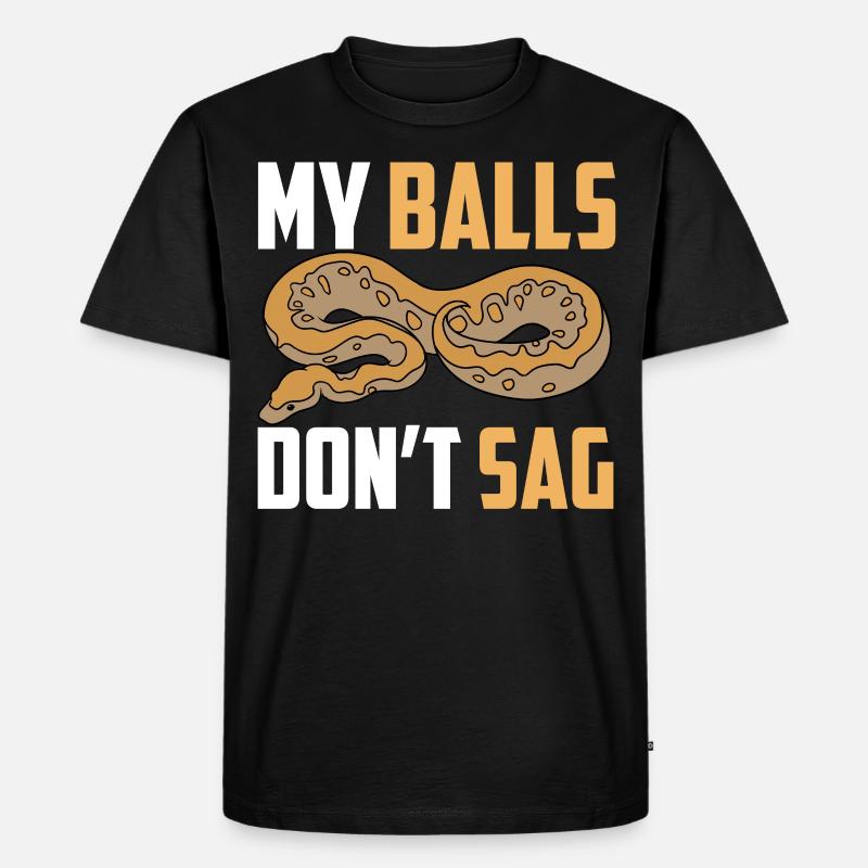 Kugelpython Schlange - Männer Premium Bio T-Shirt - Schwarz