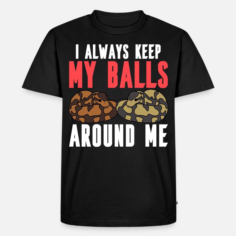 Kugelpython Schlange - Männer Premium Bio T-Shirt - Schwarz
