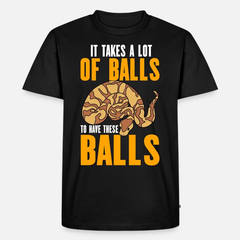 Ball Python Snake - Men's Premium Organic T-Shirt - black