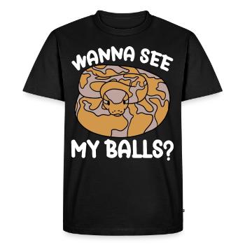 Ball python snake - Men's Premium Organic T-Shirt - black - Front - Nico (187cm)