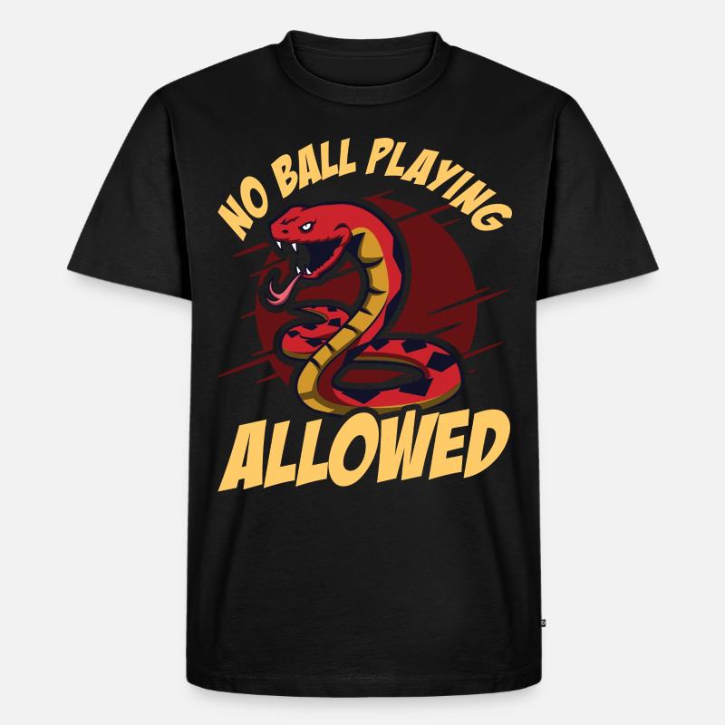 Kugelpython Schlange - Männer Premium Bio T-Shirt - Schwarz