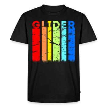 Idée de pilote de planeur de planeur - T-shirt Premium bio Homme - noir - Devant - Nico (187cm)