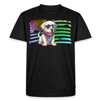 Labrador - Men's Premium Organic T-Shirt - black - Front - Nico (187cm)