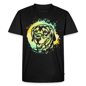 Labrador - Men's Premium Organic T-Shirt - black - Front - Nico (187cm)