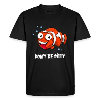 Drôle de poisson-clown Aquarium Dessin animé Poissons Enfants - T-shirt Premium bio Homme - noir - Devant - Nico (187cm)