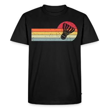 Badminton - Men's Premium Organic T-Shirt - black - Front - Nico (187cm)