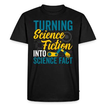 Robotics lover science facts - Men's Premium Organic T-Shirt - black - Front - Nico (187cm)