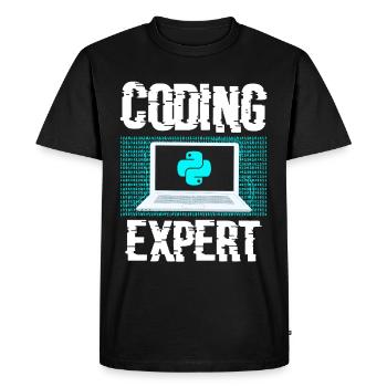 Coding Expert Coder Programming Programmer - Men's Premium Organic T-Shirt - black - Front - Nico (187cm)