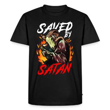 Drôle de satanisme satanique - T-shirt Premium bio Homme - noir - Devant - Nico (187cm)