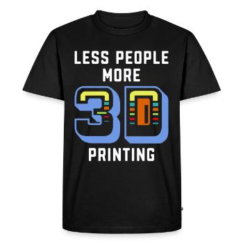 Fewer people More 3D printing nozzle 3D printing - Men's Premium Organic T-Shirt - black - Front - Nico (187cm)