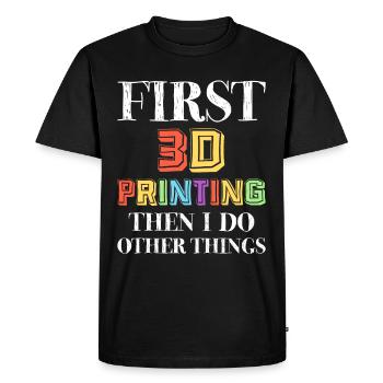 D’abord l’impression 3D, puis je fais d’autres choses buse - T-shirt Premium bio Homme - noir - Devant - Nico (187cm)