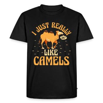 Camel Lover Desert Animal Wildlife Africa - T-shirt Premium bio Homme - noir - Devant - Nico (187cm)