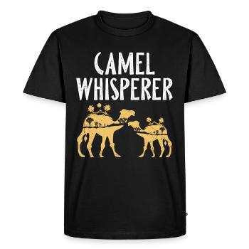 chameau-amoureux-désert-animal-faune - T-shirt Premium bio Homme - noir - Devant - Nico (187cm)