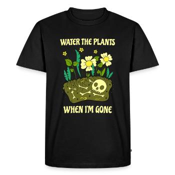 Jardinier, amoureux des plantes, jardinage, plantation - T-shirt Premium bio Homme - noir - Devant - Nico (187cm)