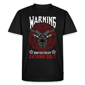 Le joyeux Satan - T-shirt Premium bio Homme - noir - Devant - Nico (187cm)