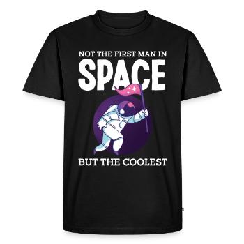 Astronaut Coolest In Space Spaceman Space - Men's Premium Organic T-Shirt - black - Front - Nico (187cm)