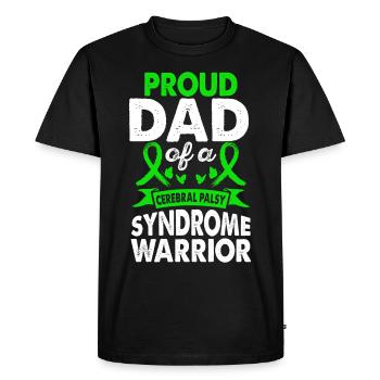 Père du syndrome de paralysie cérébrale Warrior - T-shirt Premium bio Homme - noir - Devant - Nico (187cm)