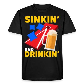 Cornhole corn hole - Men's Premium Organic T-Shirt - black - Front - Nico (187cm)