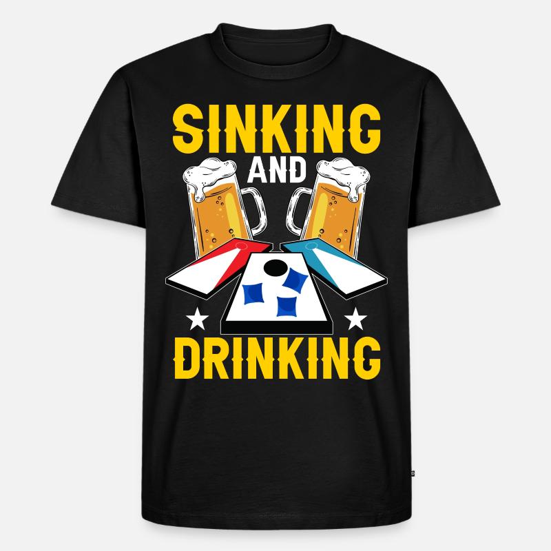 Cornhole Maisloch - Männer Premium Bio T-Shirt - Schwarz