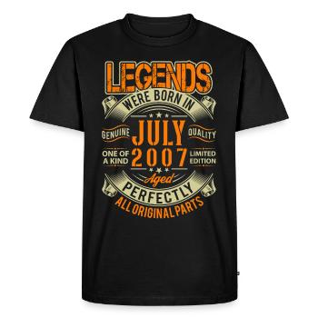 2007 July Birthday Legend - Men's Premium Organic T-Shirt - black - Front - Nico (187cm)