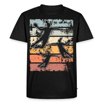 Handballeur handballeur - T-shirt Premium bio Homme - noir - Devant - Nico (187cm)