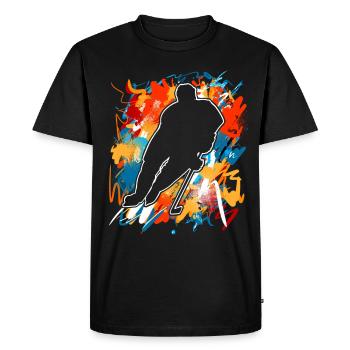 Eishockey Hockey sur glace - T-shirt Premium bio Homme - noir - Devant - Nico (187cm)