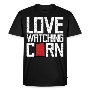 Funny Cornhole Corn Hole - Men's Premium Organic T-Shirt - black - Front - Nico (187cm)