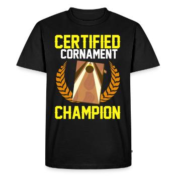Cornhole corn hole - Men's Premium Organic T-Shirt - black - Front - Nico (187cm)