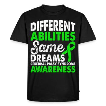 Des compétences différentes, des rêves identiques - T-shirt Premium bio Homme - noir - Devant - Nico (187cm)