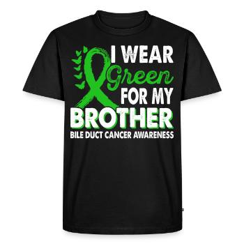 Wear green for Enlightenment Month - Men's Premium Organic T-Shirt - black - Front - Nico (187cm)