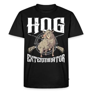 Hog Exterminator Wild Boar Wild Boar Hunter Hog - Men's Premium Organic T-Shirt - black - Front - Nico (187cm)