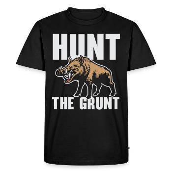 Hunt for the Grunt Wild Boar Wild Boar Hunters Sc - Men's Premium Organic T-Shirt - black - Front - Nico (187cm)