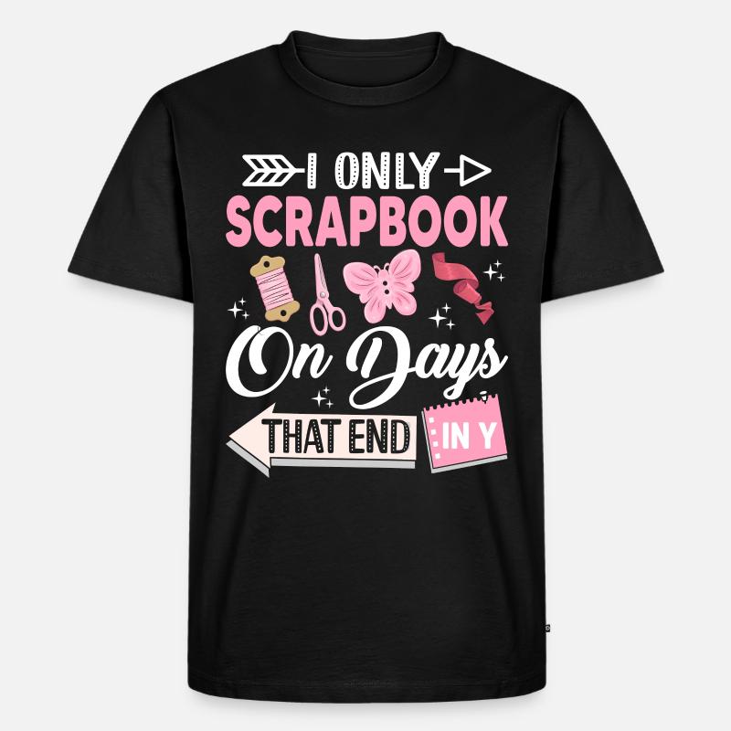 Scrapbooking Scrapbooker - Männer Premium Bio T-Shirt - Schwarz