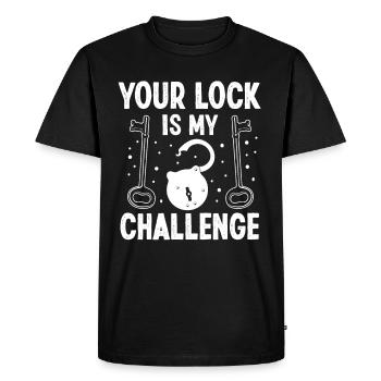 Locksmith Your Lock My Challenge Locksmith - Men's Premium Organic T-Shirt - black - Front - Nico (187cm)