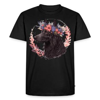 Fleur de chien de berger belge mignon Couronne Race de chien de compagnie P - T-shirt Premium bio Homme - noir - Devant - Nico (187cm)