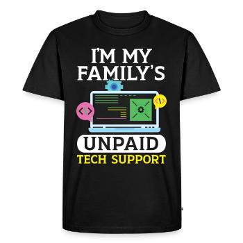 Please restart your computer - Men's Premium Organic T-Shirt - black - Front - Nico (187cm)