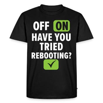 If I build it, it will run - Men's Premium Organic T-Shirt - black - Front - Nico (187cm)