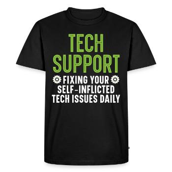 Don't worry, I know a thing or two about computers - Men's Premium Organic T-Shirt - black - Front - Nico (187cm)