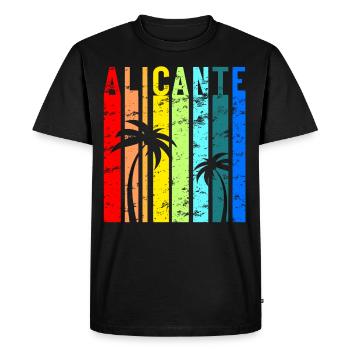 Alicante Costa Blanca Espagne Ville côtière Vacances - T-shirt Premium bio Homme - noir - Devant - Nico (187cm)