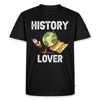 Amoureux de l’histoire Historien Profession Histoire - T-shirt Premium bio Homme - noir - Devant - Nico (187cm)