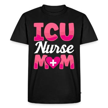 Infirmière en soins intensifs Maman Soins intensifs - T-shirt Premium bio Homme - noir - Devant - Nico (187cm)