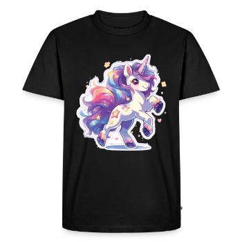 Licornes licornes mignonnes - T-shirt Premium bio Homme - noir - Devant - Nico (187cm)