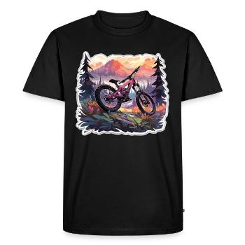 Descente VTT Descente VTT - T-shirt Premium bio Homme - noir - Devant - Nico (187cm)