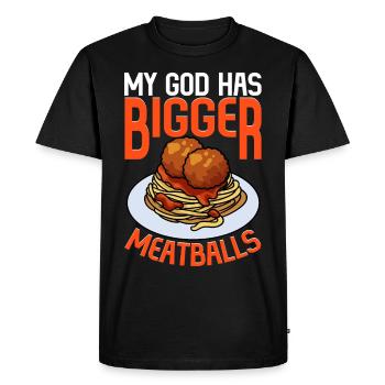 Flying Spaghetti Monster FSM - Men's Premium Organic T-Shirt - black - Front - Nico (187cm)