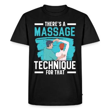 Il existe une technique de massage pour ce thérapeute - T-shirt Premium bio Homme - noir - Devant - Nico (187cm)