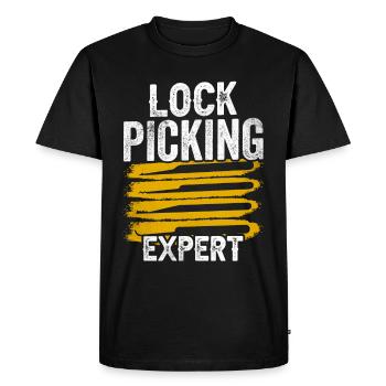 Lockpicking Expert Lock Picking Lock Cracking - T-shirt Premium bio Homme - noir - Devant - Nico (187cm)
