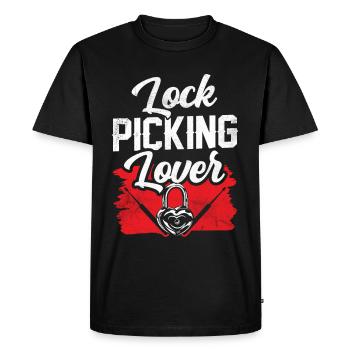 Lock Picking Lover Cracker Lock Cracking - Men's Premium Organic T-Shirt - black - Front - Nico (187cm)