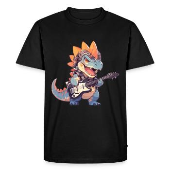 Dino Baby Dinosaur Rock And Roll Dino Guitare - T-shirt Premium bio Homme - noir - Devant - Nico (187cm)